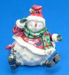 Holiday Treasures Snowman Tea Light Candle Holder